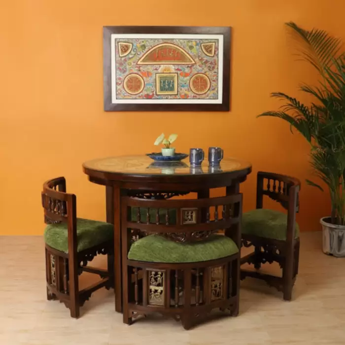 ₹ 124.999 Stunning Handcrafted Teak Dining Table – Add Beaut